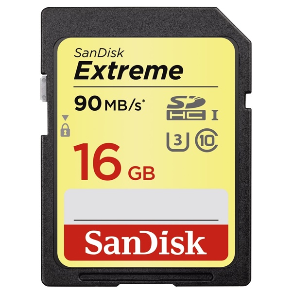 SanDisk SDHC Extreme 16GB UHS 3 90MB/s