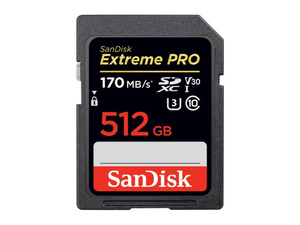 SanDisk 512GB SDXC ExtremePro 170MB/s V30 UHS-I U3