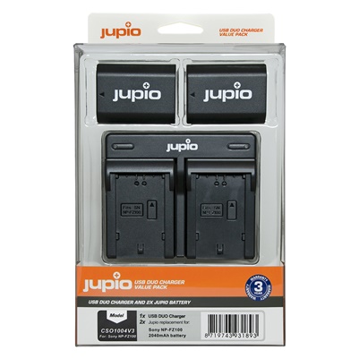 CSO1004V3 2x Jupio wie Sony NP-FZ100 + USB-Doppelladegerät