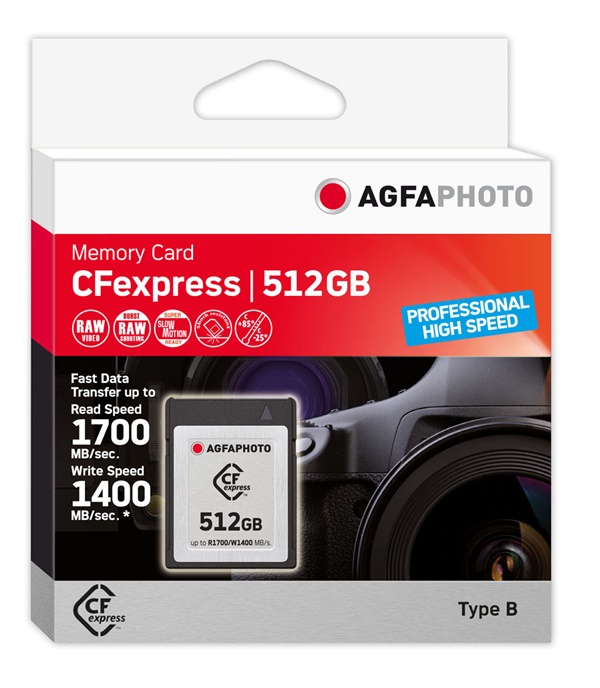 AgfaPhoto CFexpress 512GB Prof. High Speed, 1700MB/1400MB