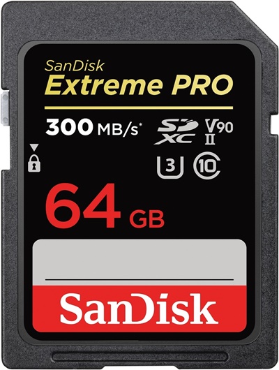 SanDisk ExtremePro SDXC 64GB 300MB/s V90 UHS-II