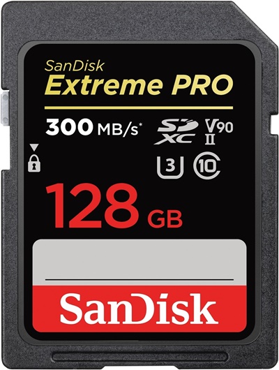 SanDisk ExtremePro SDXC 128GB 300MB/s V90 UHS-II
