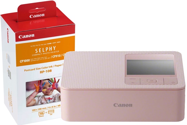 Canon Selphy CP1500 pink + RP-108 (108 Fotos 10x15)