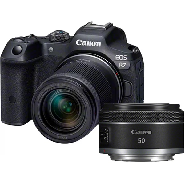 Canon EOS R7 + RF-S 18-150mm IS STM + RF 50mm/1,8 STM | abzgl. 25€ EOS plus X Bonus