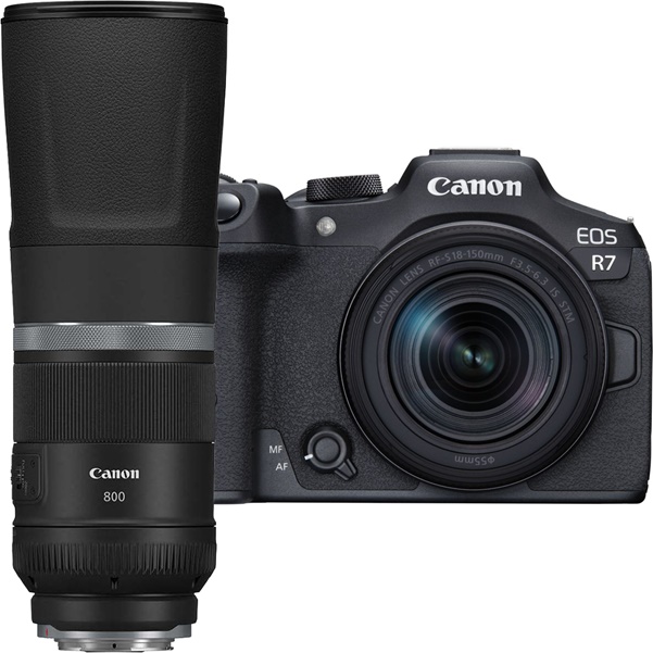 Canon EOS R7 + RF-S 18-150mm IS STM + RF 800mm/11 IS STM | abzgl. 100€ EOS plus X Bonus