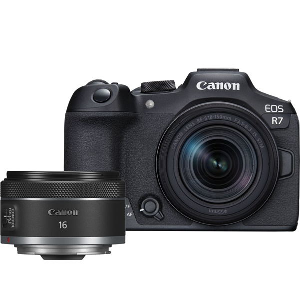 Canon EOS R7 + RF-S 18-150mm IS STM + RF 16mm/2,8 STM | abzgl. 25€ EOS plus X Bonus