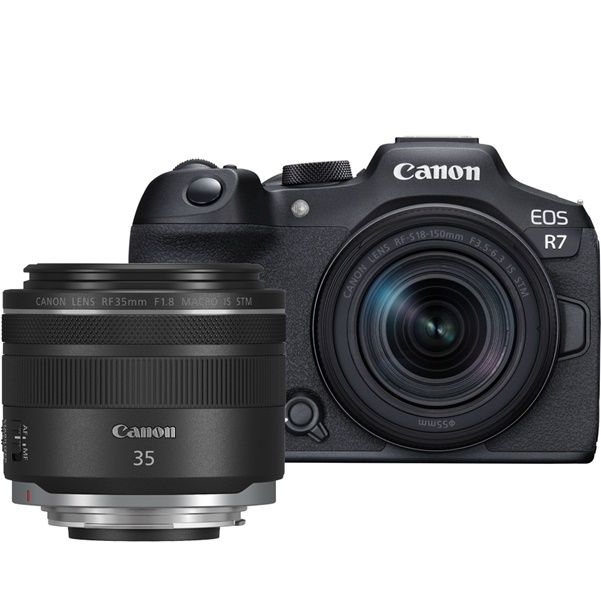 Canon EOS R7 + RF-S 18-150mm IS STM + RF 35mm/2,8 IS Macro STM | abzgl. 50€ EOS plus X Bonus