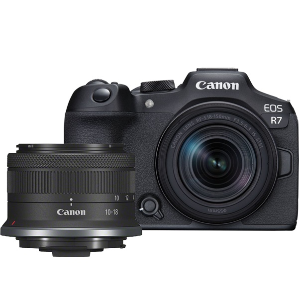 Canon EOS R7 + RF-S 18-150mm IS STM + RF 10-18mm/4,5-6,3 IS STM | abzgl. 50€ EOS plus X Bonus
